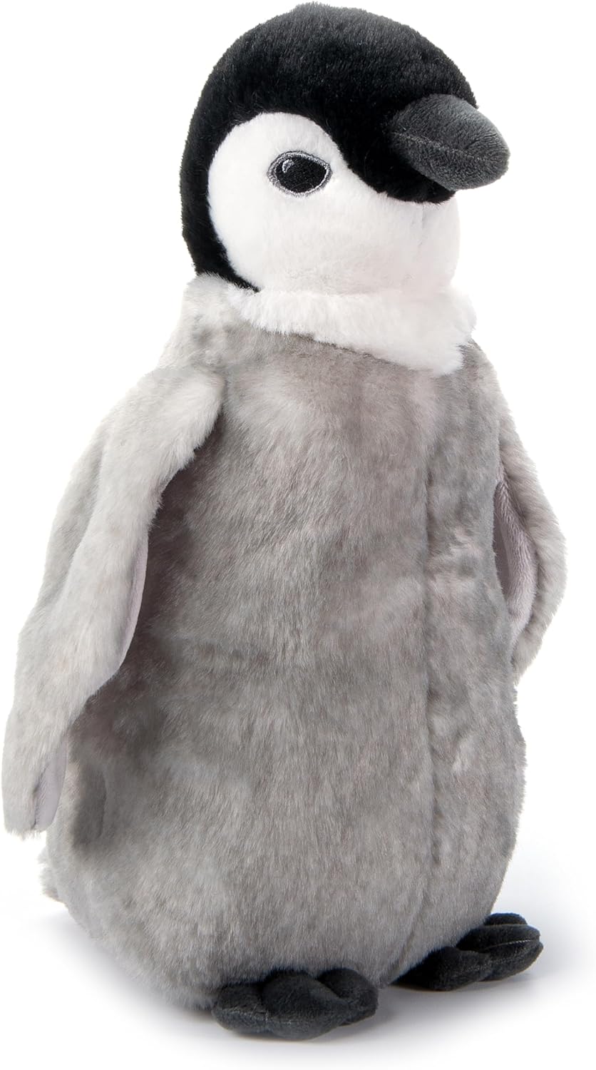 The Petting Zoo Emperor Penguin Chick Stuffed Animal Plushie, Gifts for Kids, Earth Keeperz Sealife Animals, Zoologee Grey Emperor Penguin Chick Plush Toy, 12 inches