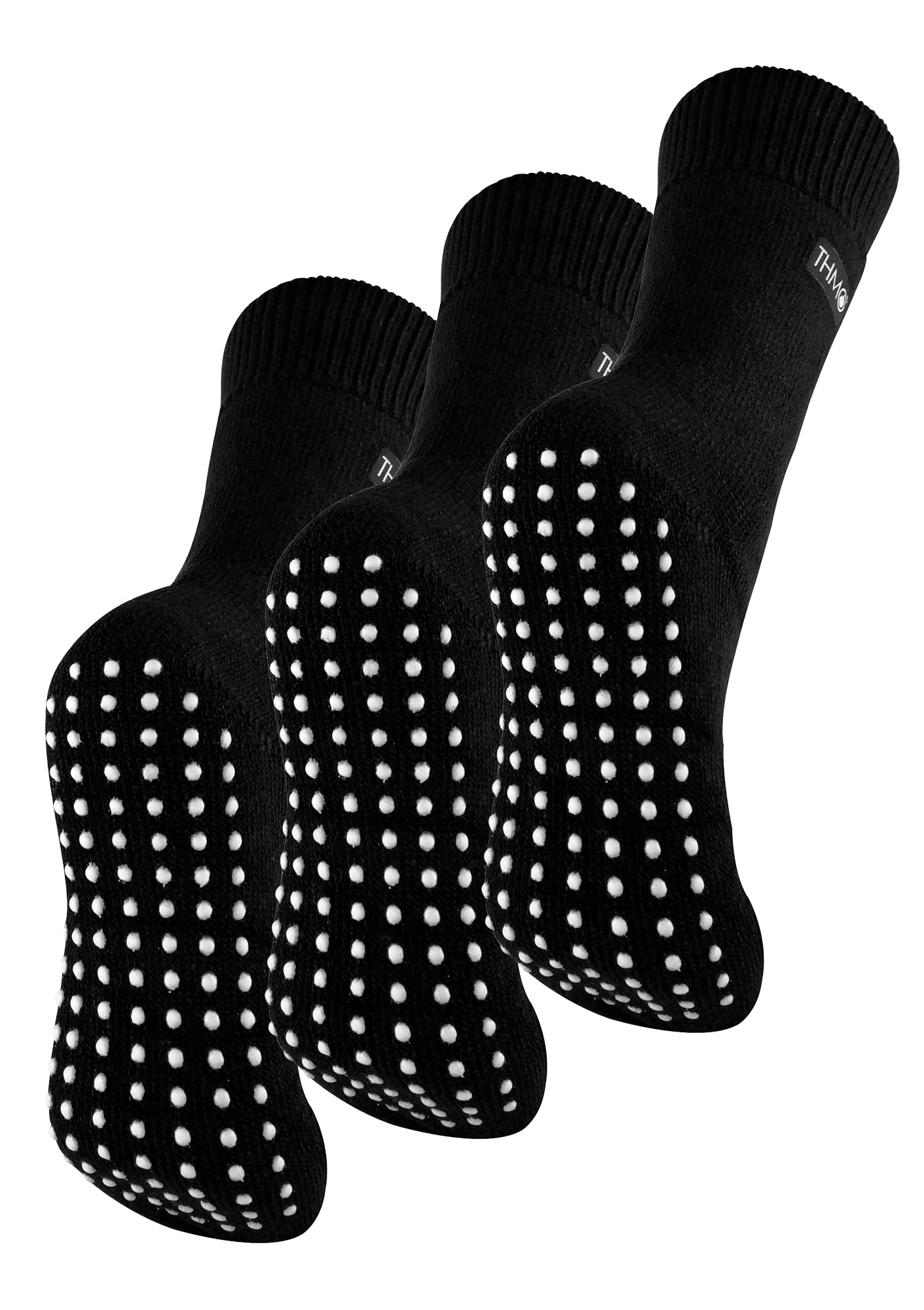 3 Pairs Ladies Fleece Lined Slipper Socks -