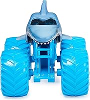 Vista 4 de Monster Jam Camión fundido a troquel 1:64 Spin Master 2022 con accesorio adicional: Megalodon Hyper Fueled