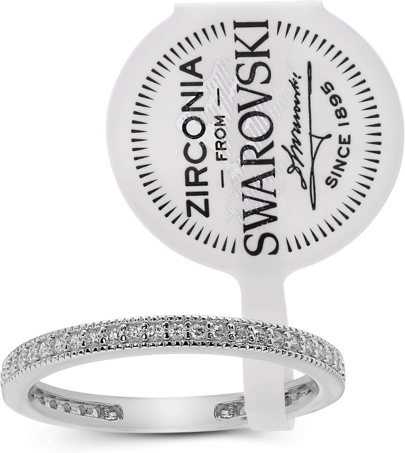 925 Sterling Silver Cubic Zirconia Stackable Band Ring