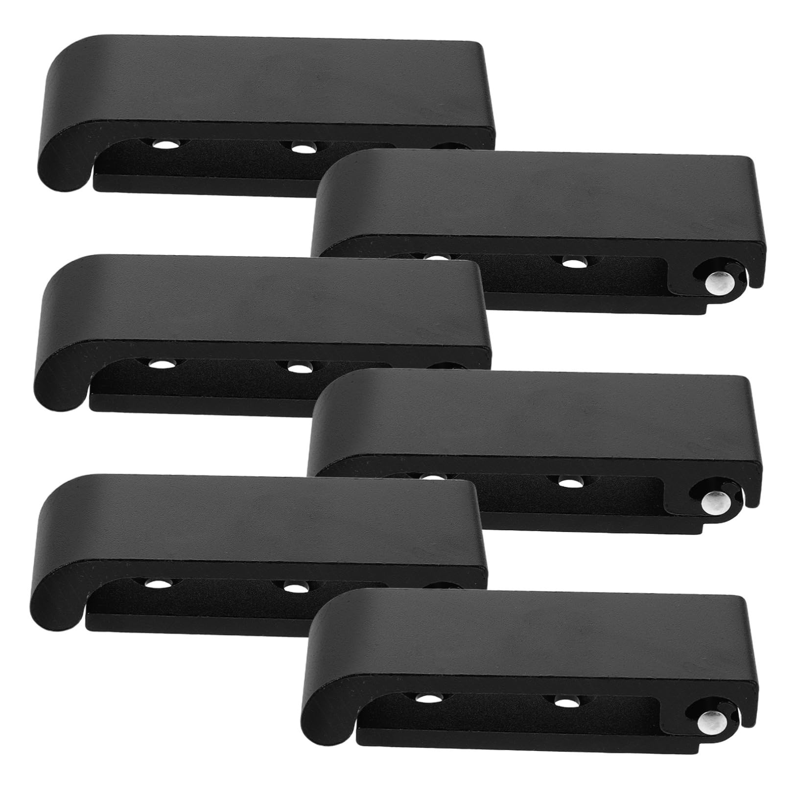 Crochets pour casque robustes en alliage d'aluminium noir mat lot de 6