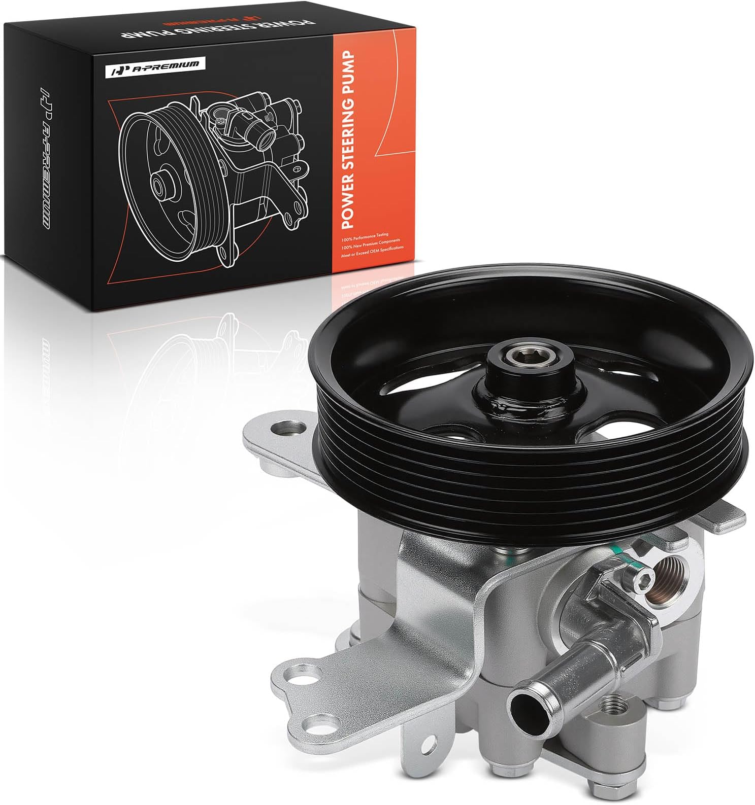 A-Premium Power Steering Pump, with Pulley & Bracket Compatible with Nissan Altima 2007-2012, Maxima 2009-2014, Murano 2009-2014, V6 3.5L Gas Engine Only