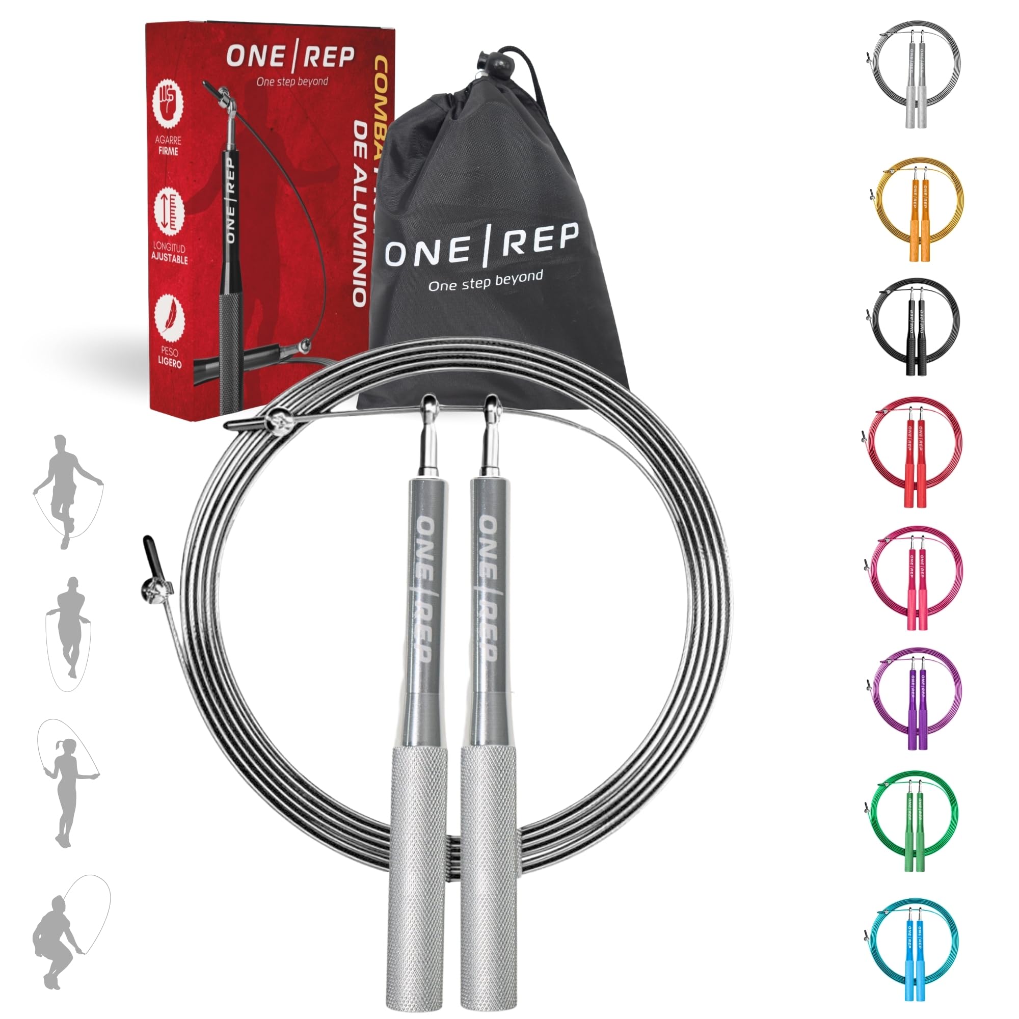 ONE REP Professional Adjustable Aluminium Crossfit Skipping Rope - Boxing