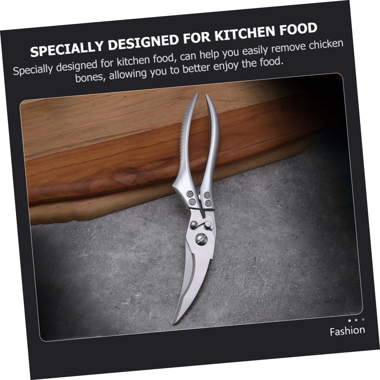 Garneck Heavy Duty Stainless Steel Kitchen Shears for Chicken and Meat Multi-Function Scissors Ergonomic Handle Dishwasher Safe for Home Cooking