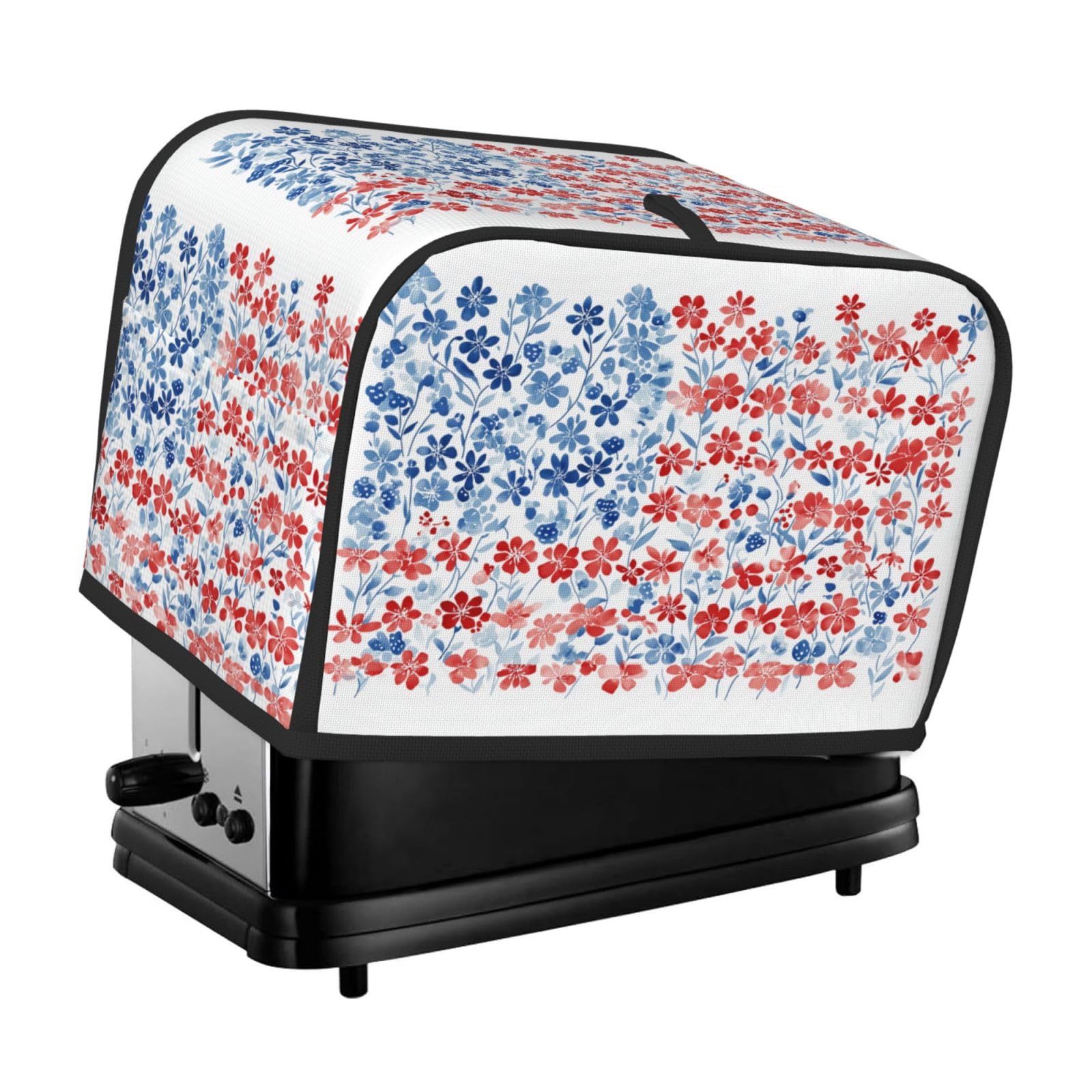 Smazdfxx As Pic Watercolor American Flag Flowers Toaster Cover 2 Slice Toaster Covers Bread Maker Cover Kitchen Small Appliance Covers Kitchen Accessories