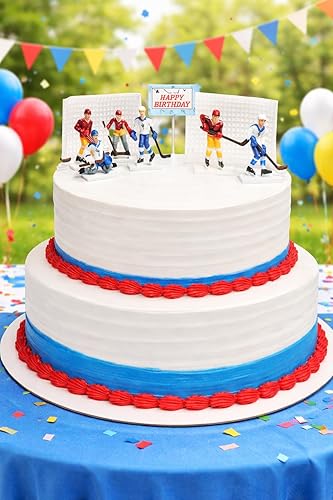 Vista 3 de Cakesupplyshop - Juego de 8 piezas de hockey para decoración de tartas