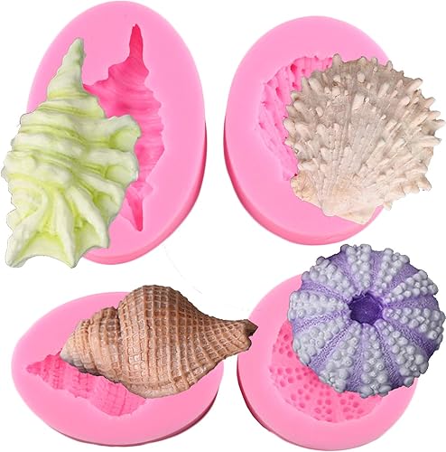 Mujiang Molde de silicona de concha de mar, moldes de fondant, cupcake, pastel, decoración, conjunto de herramientas disponible en Yaxa Colombia
