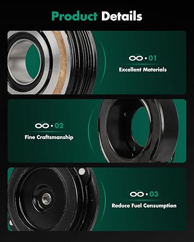 Miniatura 656 de SCITOO Compresor de CA para Acura TSX 2.4L 2004 2005 2006 2007 2008, CO 10849T Compresor de aire acondicionado con embrague 38810RBBA01 10360661