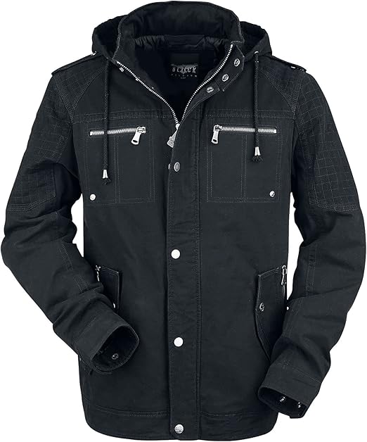 plain black winter jacket