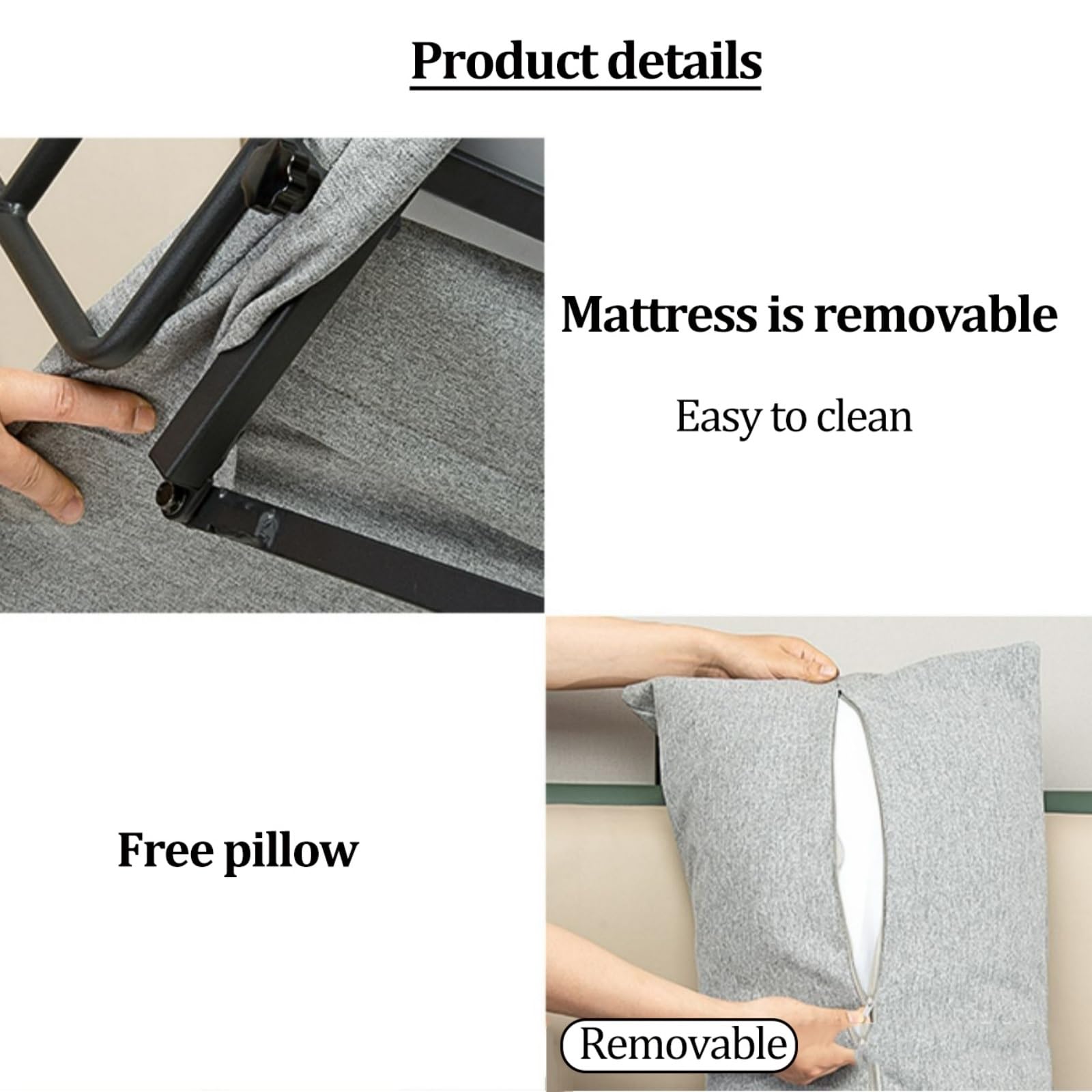 Respaldo de Cama eléctrico, Elevador de Almohadas médico portátil, colchón de enfermería eléctrico, Ayuda para Sentarse y levantarse, Soporte para Cuello y Lumbar(Extended,85cm)