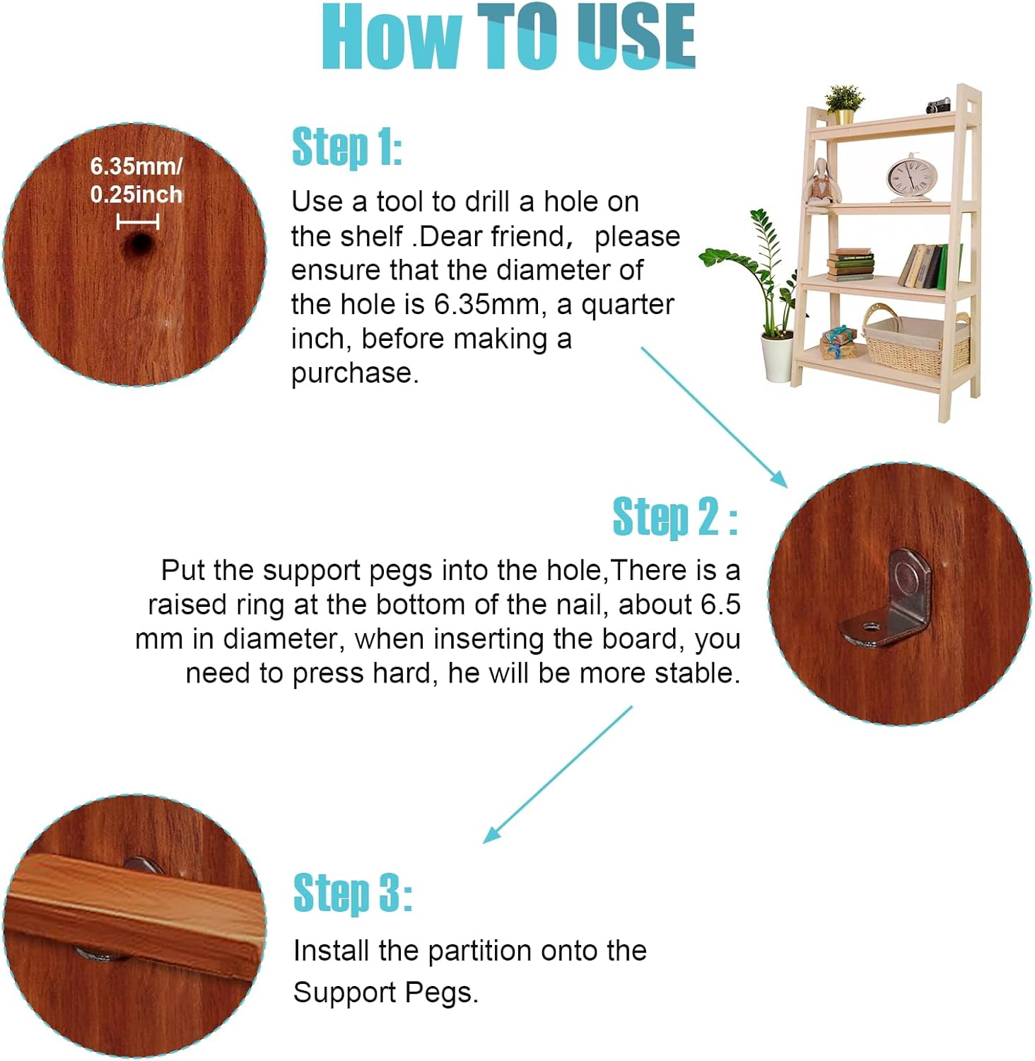 50 Pcs Shelf Pegs Pins，1/4 Inch Upgraded Diameter L-Shaped Perforated Nickel Plated Shelf Pins, Cabinet Shelf Pegs for Shelves, Shelf Support for Bookshelf Kitchen Cabinet Shelf Pegs.