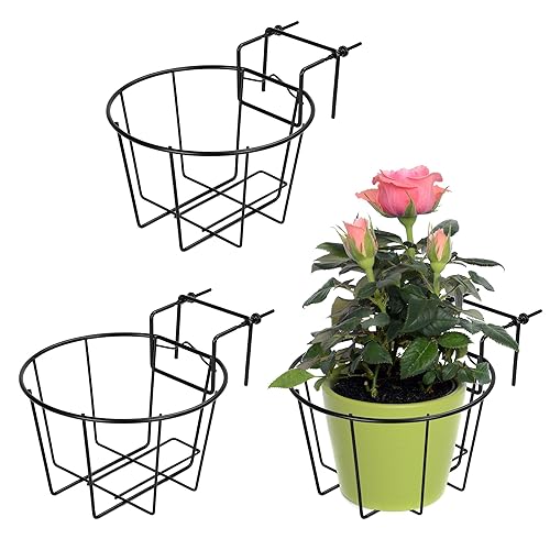 TQVAI Adjustable Hanging Railing Planter for 1.89 to 3.5 Inches