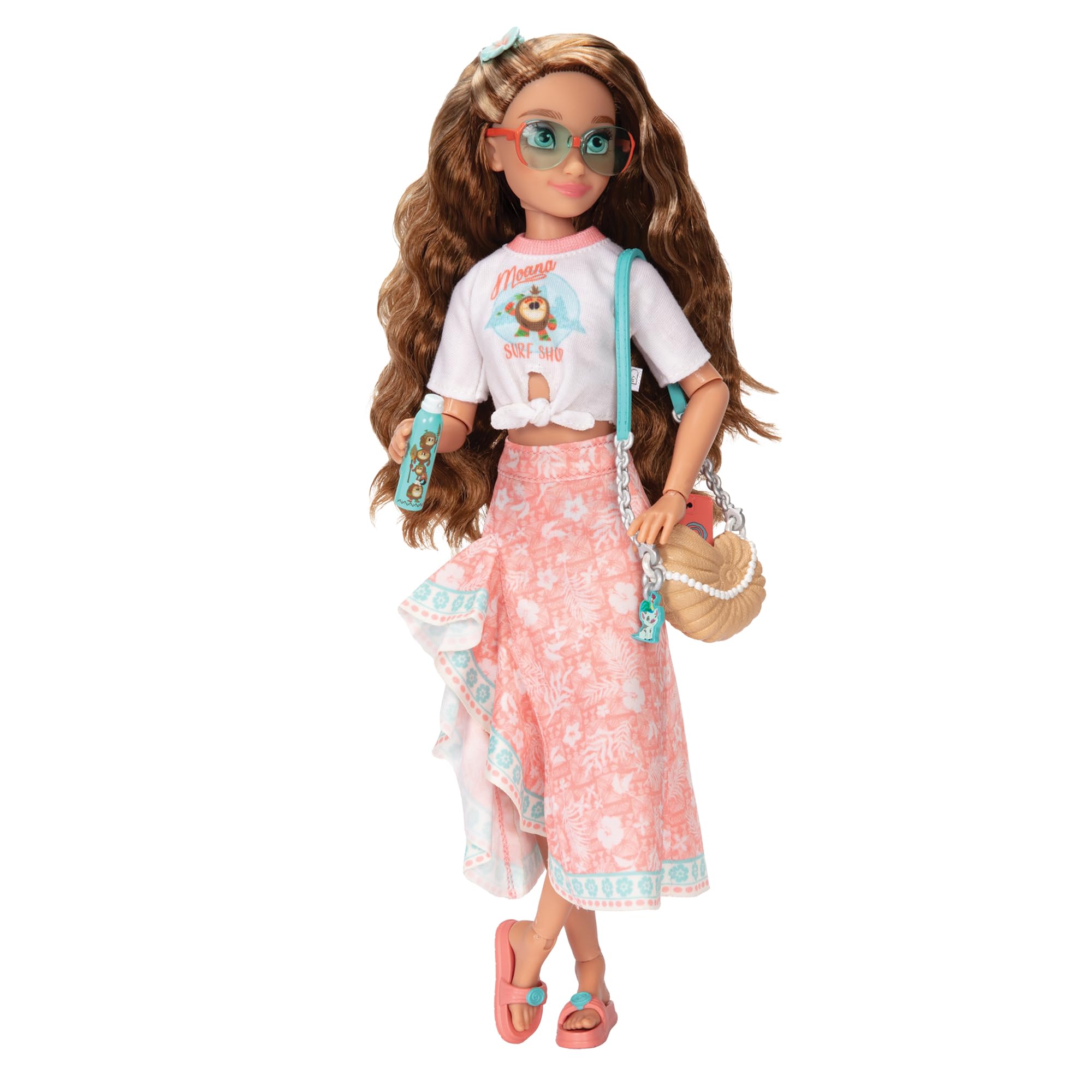 Disney ILY 4EVER Moana Fashion Doll 30 cm / 11,5" Tall, Officially Licensed by Jakks Pacific,13 Points of Articulation, Complete with Mix-and-Match Accessories and Glittery Mickey Ring for You!