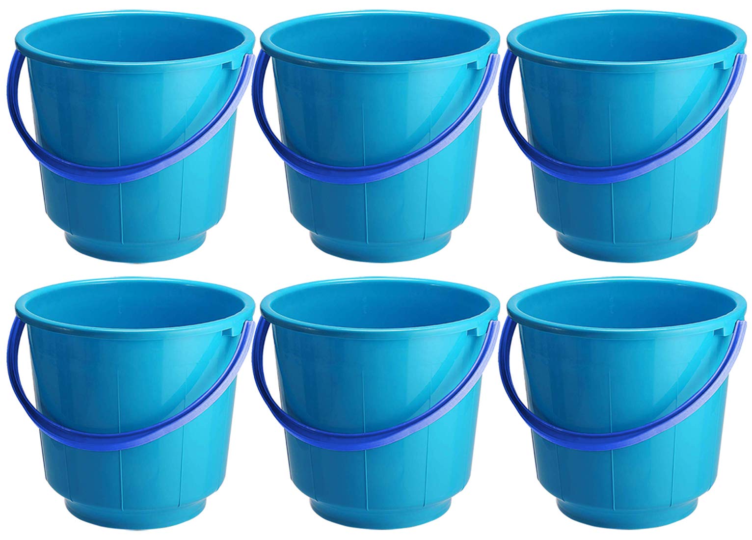 Kuber Industries 6 Pieces Unbreakable Strong Plastic Bathroom Bucket 13 LTR (Blue) -CTKTC037912 (B08491H3M3) Amazon Price History, Amazon Price Tracker