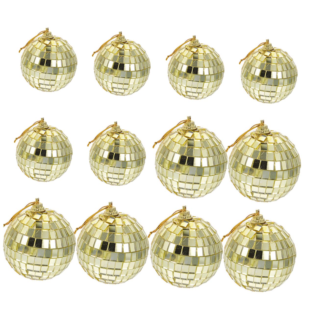 Petites boules disco en verre pour décoration de table et sapin de Noël scintillant de TOPBATHY