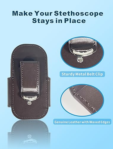 Miniatura 3 de Acoustica - Estetoscopio ligero para médicos, enfermeras, estudiantes, uso de salud en el hogar, adultos, doble cabeza, tubo negro, auricular negro,