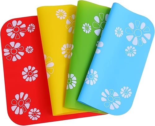 Miniatura 2 de Almohadilla de silicona para fuentes de agua de mascotas, tapete cuadrado de silicona de gran tamaño de 13.4 pulgadas, tapete dispensador de agua