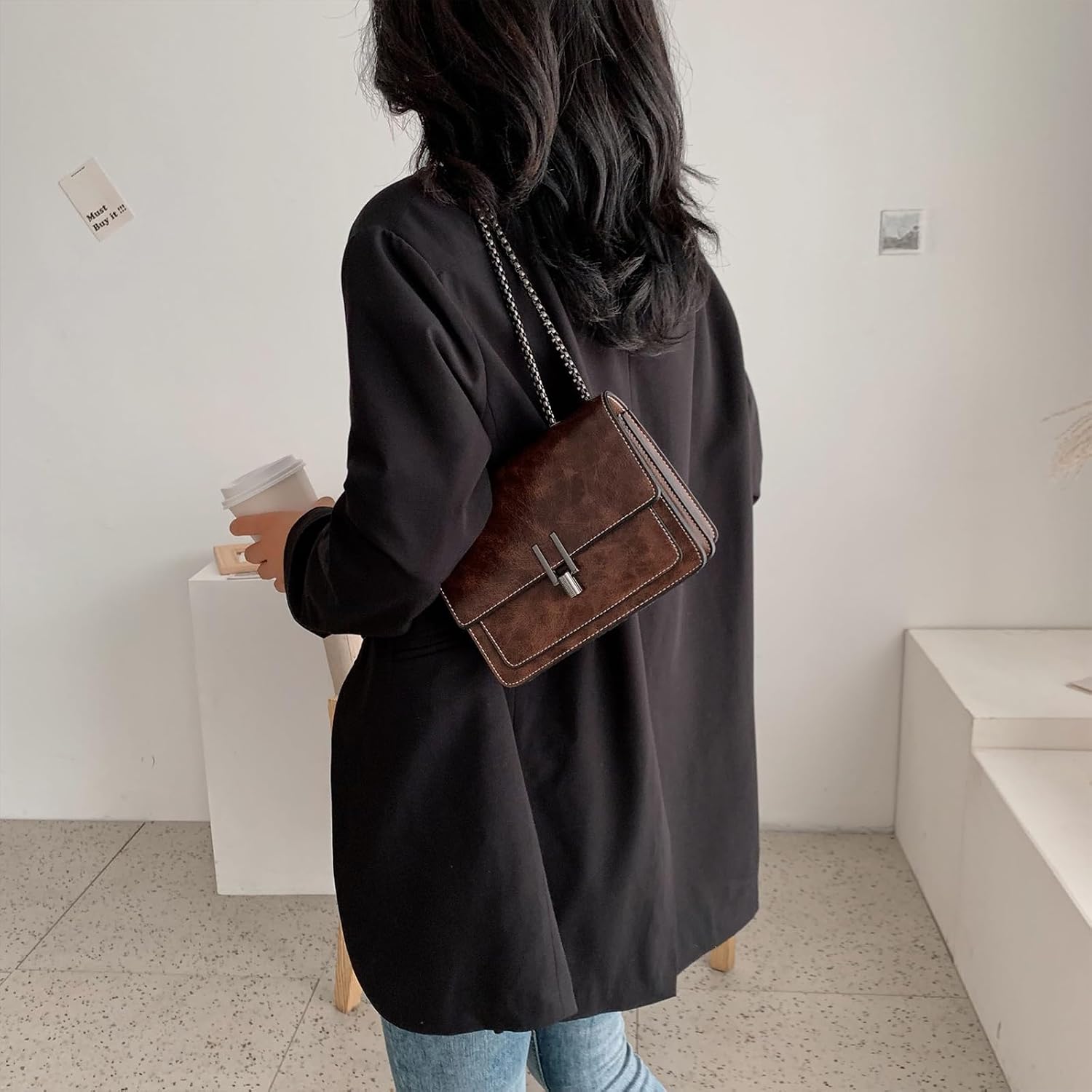 Travistar Crossbody Bags for Women Small Handbags PU Leather Shoulder Bag Purse Evening Bag Quilted Satchels with Chain Strap - Image 8