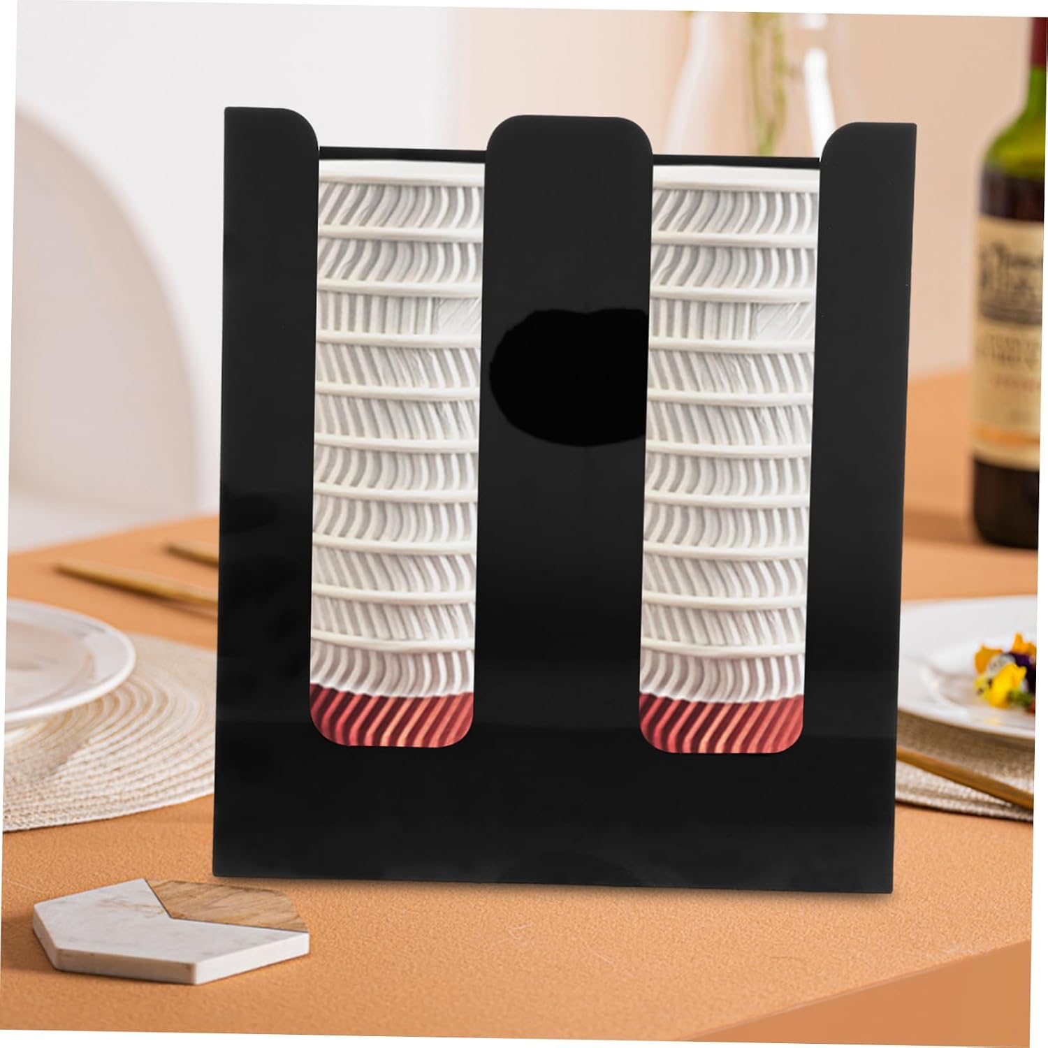 Luxshiny Bar Organizer Paper Cup Holder Cup Dispenser Organizer for Party Kitchen