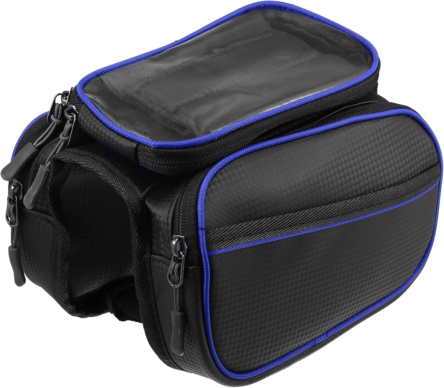 X AUTOHAUX Bike Front Frame Bag with Touch Screen Phone Holder Waterproof Storage Bag for Road Mountain Bikes