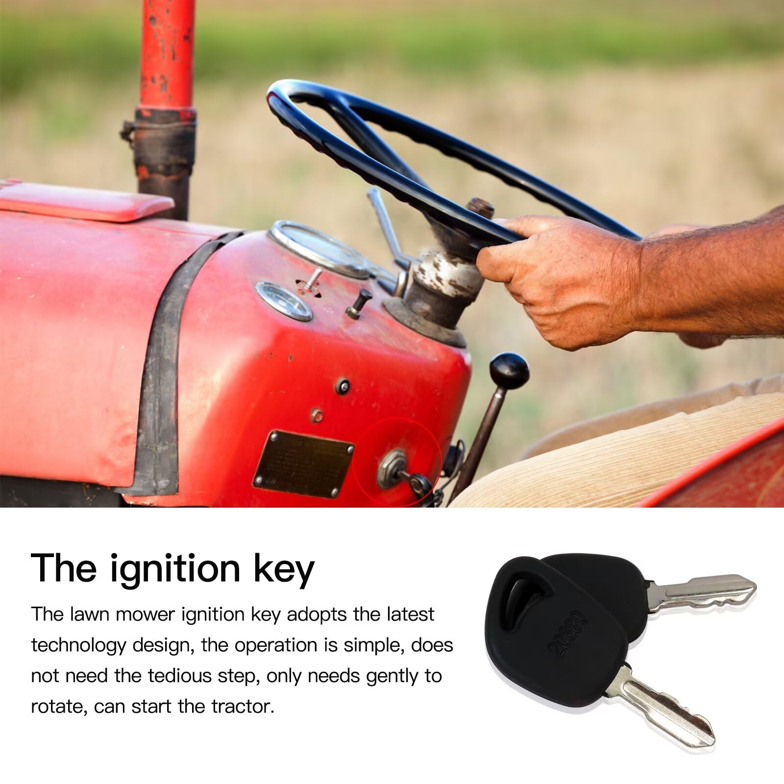 GY20680 5Pcs Ignition Keys for John Deere Murray MTD Kohler AYP Lawn Tractor Mower X300, X300R, X304, X320, X324, X330, X350, X350R, X354, X360, X370, X380, X384, X390, X394