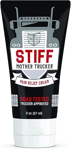 STIFF Mother Trucker Crema natural para aliviar el dolor de 2 onzas para tensión muscular y molestias articulares (espalda, caderas, hombros,