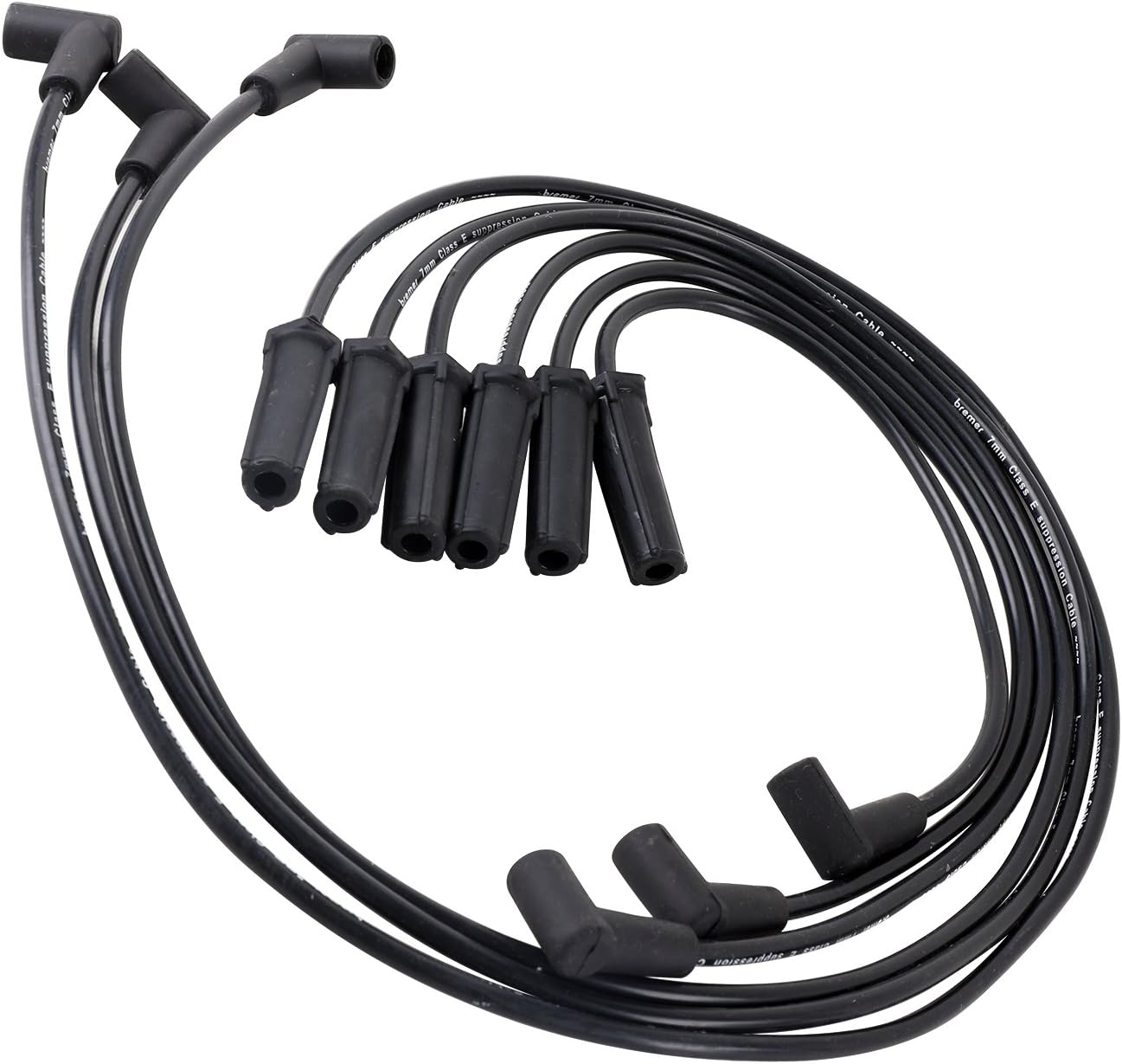 AutoPart T ST-6063 7mm Ignition Spark Plug Wire Set, Set of 6, for Buick 05-09 Allure/Lacrosse/ 07-08 Lucerne/ 99-04 Rrgal, for 01-05 Impala/ 02-05 Monte Carlo, 99-08 Pontiac Grand Prix