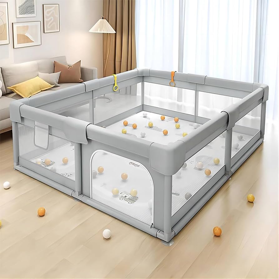 ぴーちゃんページ Sarinyベビーサークル サークル 扉付き大型地面フェンス 遊園地