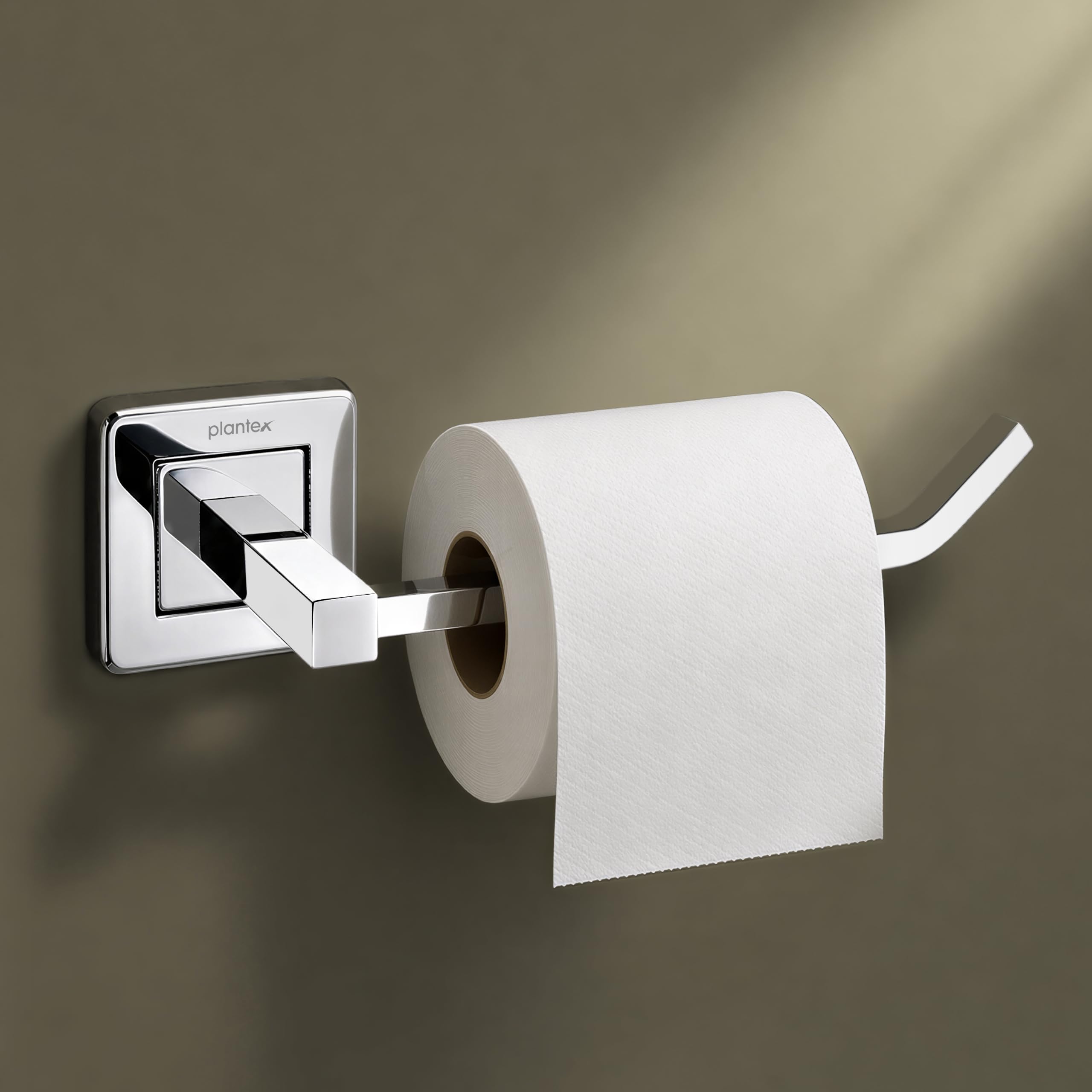 Plantex Stainless Steel Toilet Paper Roll Holder/Toilet Paper Holder/Tissue Paper Roll Holder for Bathroom Accessories (Chrome)