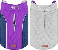 Vista 1 de ThinkPet - Abrigos para perros en clima frío, chaqueta de invierno reversible resistente al viento, abrigo grueso acolchado cálido, chaleco