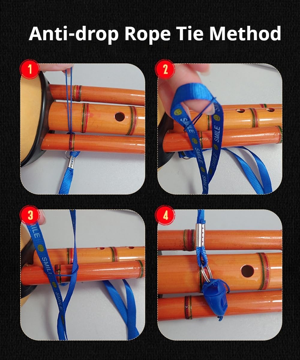 bB Key-Traditional Chinese Hulusi Bamboo Cucurbit Flute, Yunnan Fernleaf Hedge Bamboo, Handmade Musical Instrument (Key of B Flat)