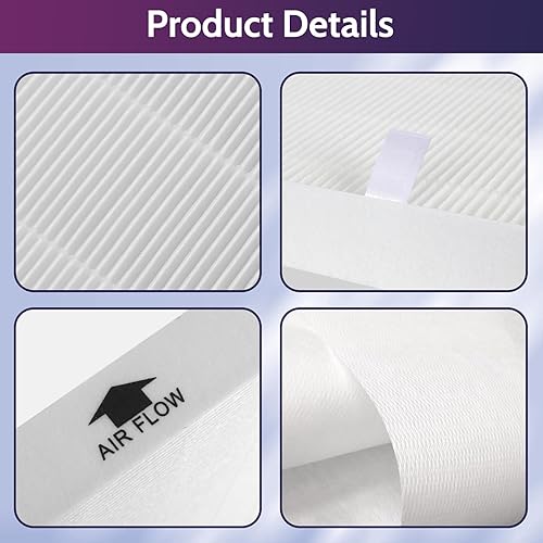 Miniatura 4 de Filtro de repuesto C545 compatible con purificador de aire Winix C545, paquete de 4 unidades C545 True HEPA tipo S, número de pieza 1712-0096-00