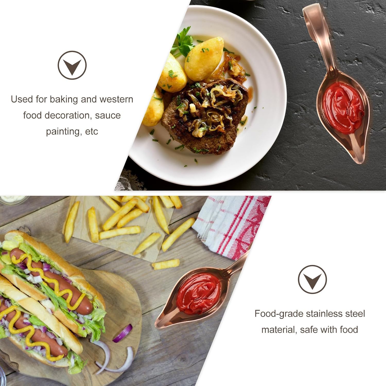 Stainless Steel Sauce Decorating Spoon for Culinary Drawing and Painting