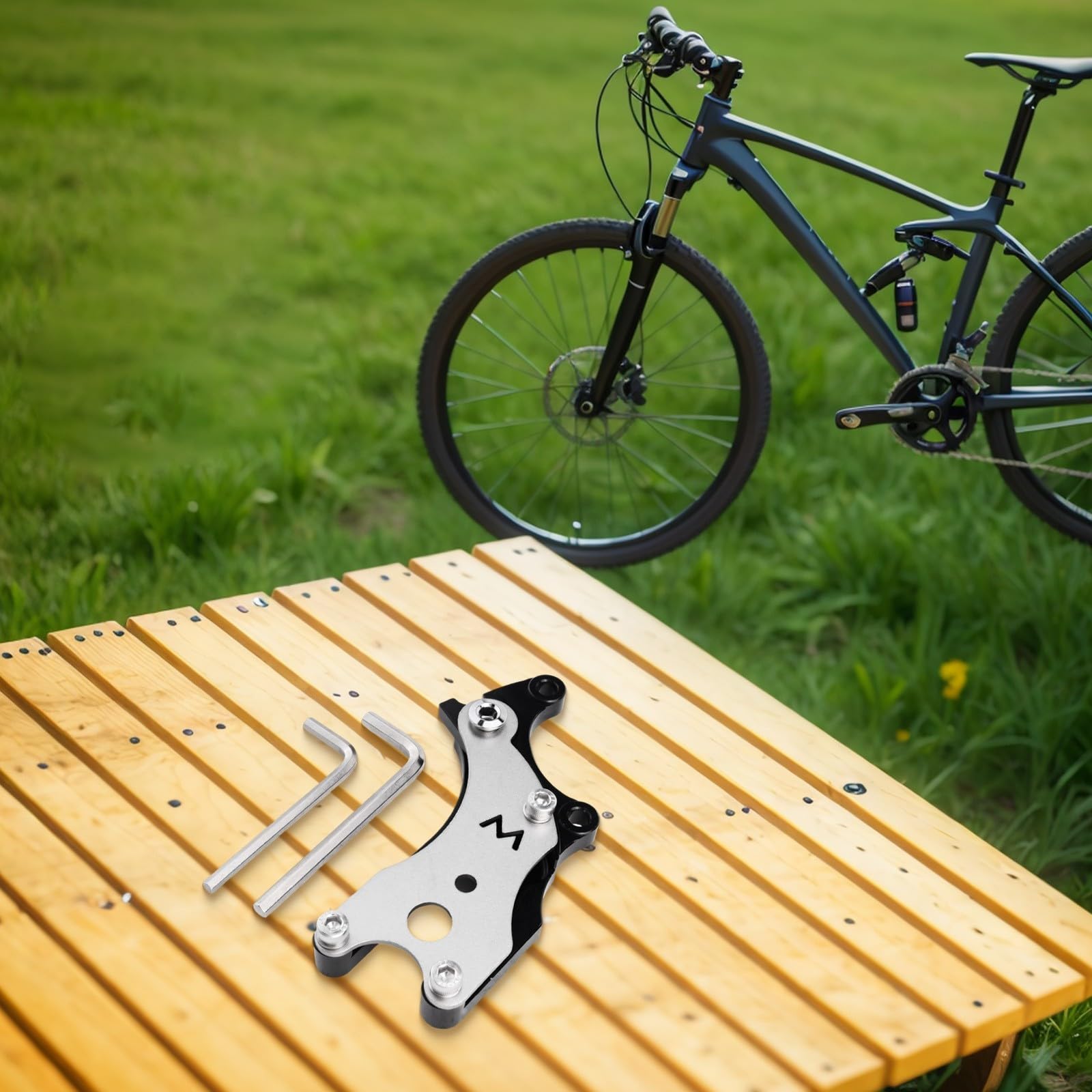 Kit de conversion d'adaptateur de frein à disque de vélo de route en alliage d'aluminium V Brake à monter pour cadre arrière triangulaire Noir Rouge Or Argent (Noir)