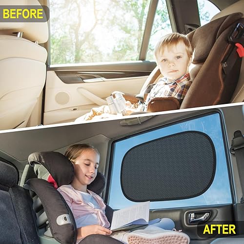 Miniatura 3 de Parasol universal para ventana de automóvil para bebé, paquete de 2 unidades, diseño de animales de dibujos animados, para automóvil, bebé,