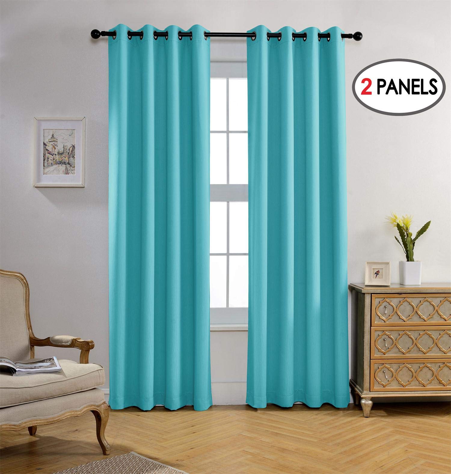 Turquoise Blue Curtains Curtains & Drapes 2023