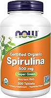 Vista 9 de Tabletas de espirulina orgánica de Now Foods, 1, 1