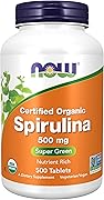 [海外直送品] ナウフーズ スピルリナ 500mg 500錠 USDA Organic