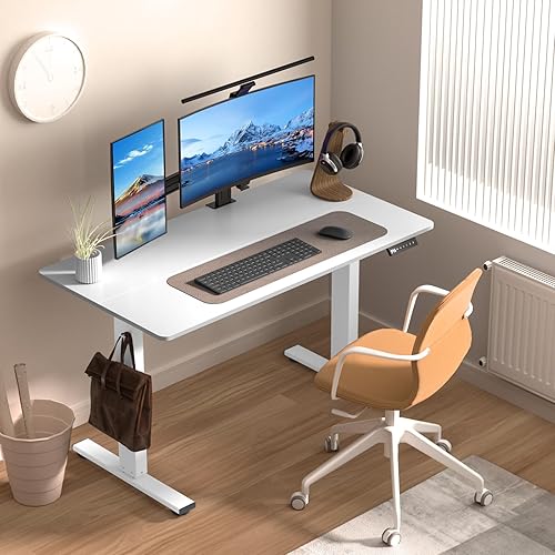 Miniatura 2 de Escritorio eléctrico de altura ajustable, mesa de trabajo para juegos de oficina en casa, escritorio ergonómico para sentarse a estar de pie,
