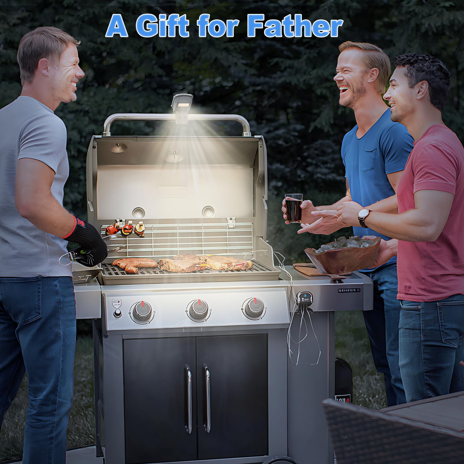 BBQ Grill Light Outdoor, Grillzubehör für Outdoor Grill für Weber Grillzubehör - Grau