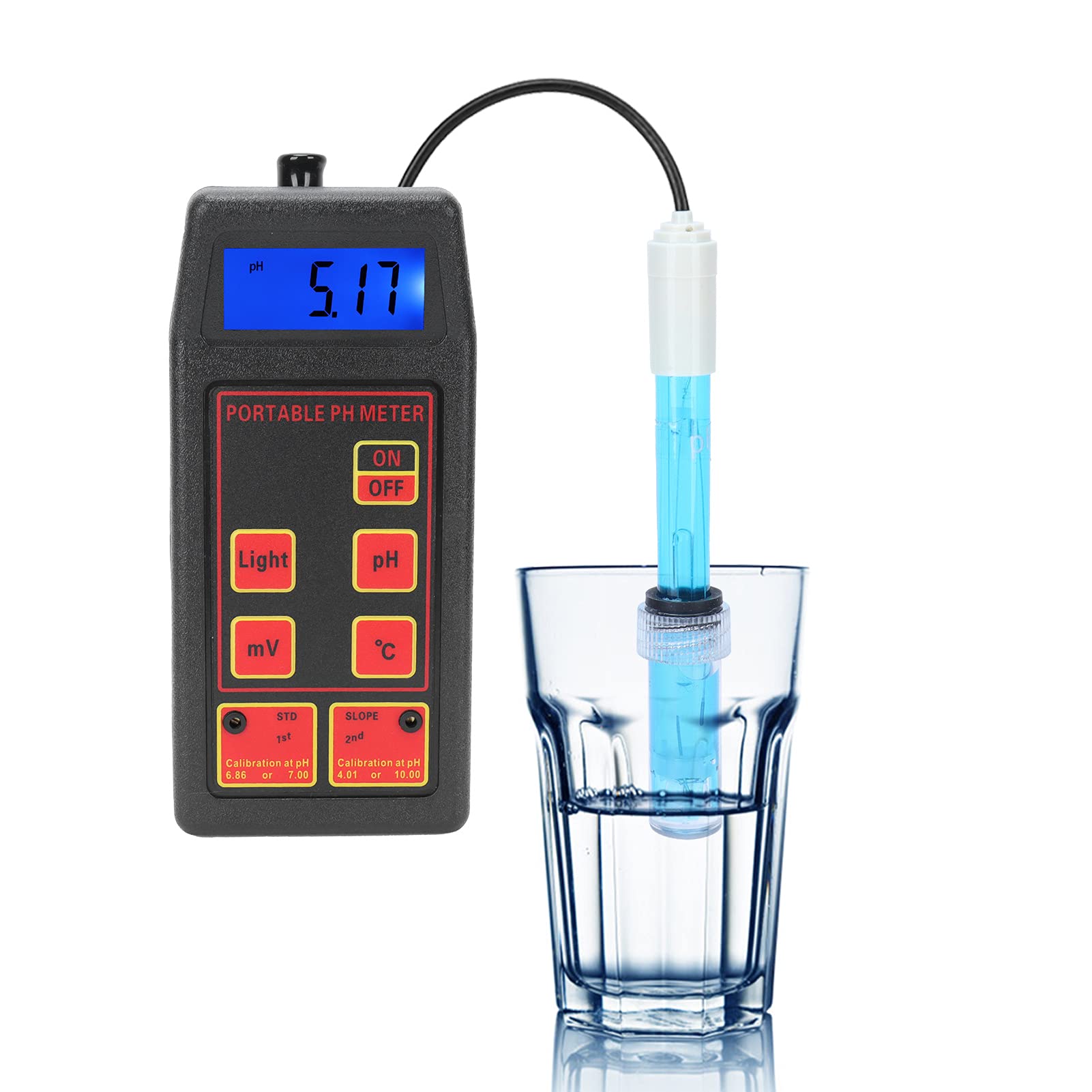 Tester di qualità dell'acqua 3 in 1 Rilevatore di misuratore di temperatura PH ORP multifunzionale Display LCD digitale portatile ad alta precisione per laboratorio di piscine