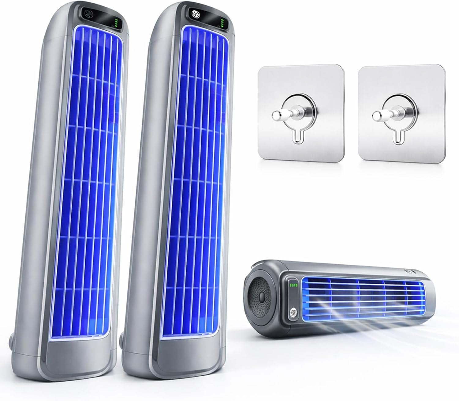 Cooling Ace - 2026 New Cooling Ace Portable Air Conditioner, 3-Speed CoolingFan Personal Evaporative Air Cooler with LED Touch Screen & USB Rechargeable for Bedroom, Office & Home (Family Pack)