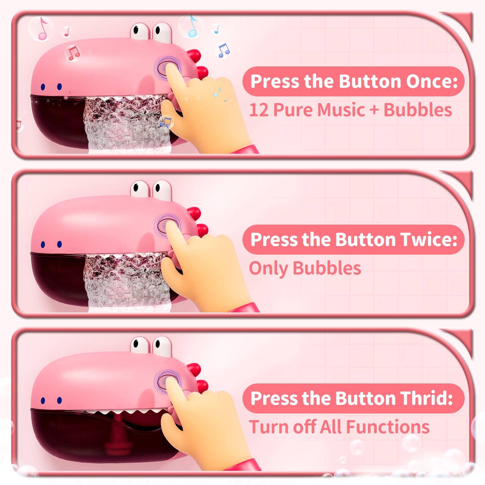 Lehoo Macchina Bolle Di Sapone Per Bagnetto - Impermeabile Con Musica, Giocattolo Bambini 1-3 Anni - Foto 1