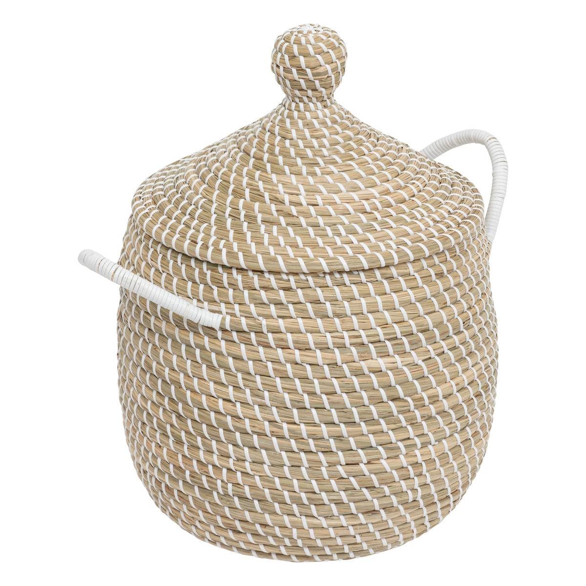 Set mit 2 Körben 'Soleya' aus Stroh, Ø 30 cm und Ø 39 cm