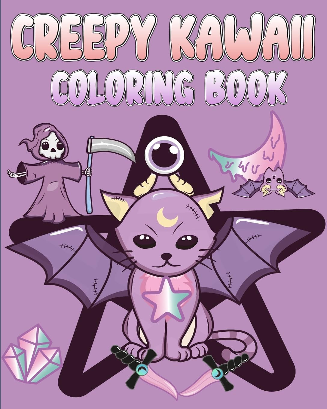 Creepy Kawaii Coloring Book: For Adults with Pastel Goth Cute and Spooky Gothic Coloring Pages for Teens