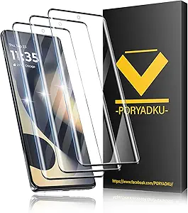 Tempered Glass For Motorola Edge 2024 / Moto Edge 2023 Screen Protector 3 Pcs [6.6 Inch], 9H hardness, Ultrasonic Fingerprint Support, HD Clear, Bubble-free
