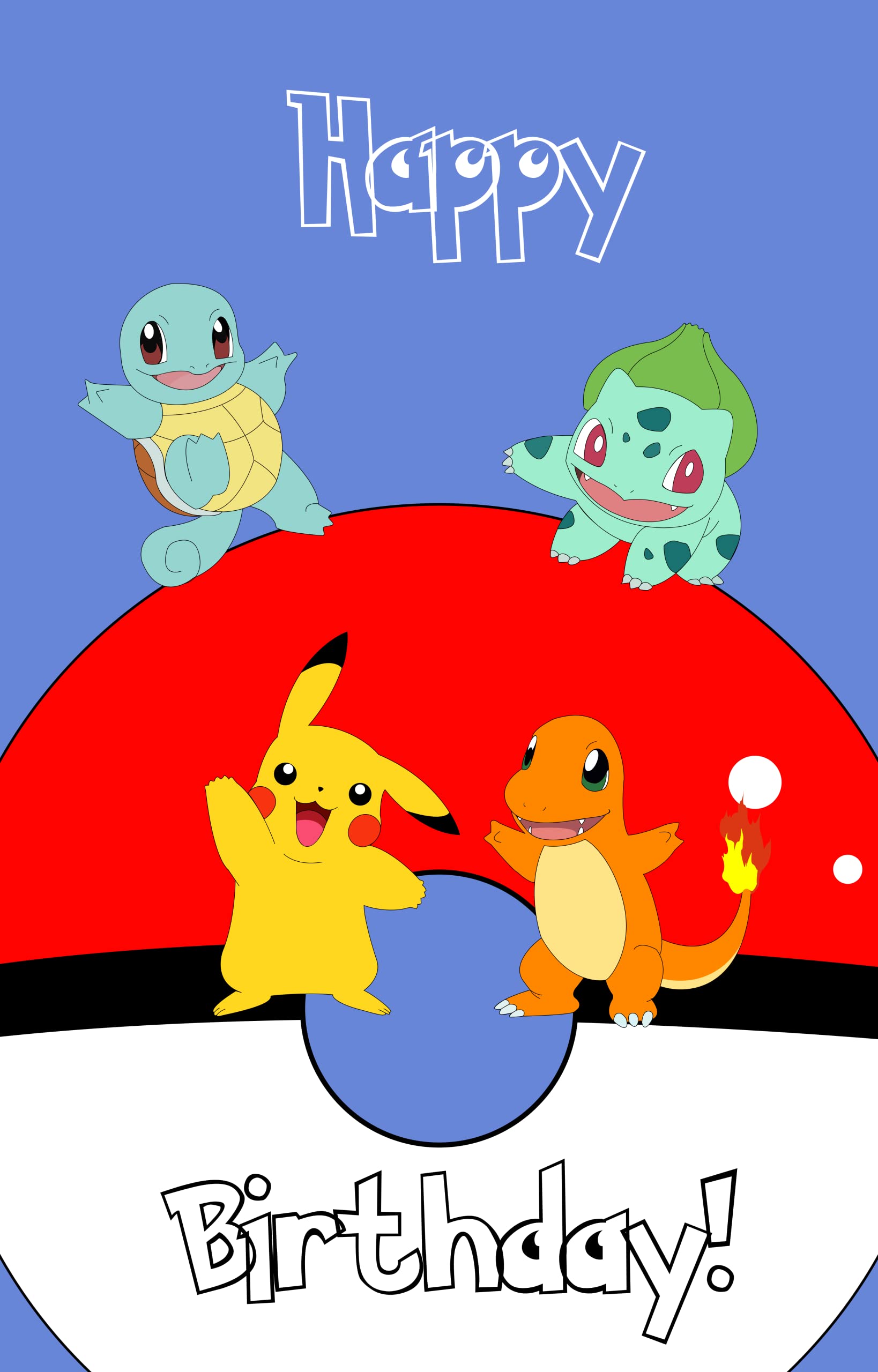 PokemonBirthday card with envelope (Birthday Card)