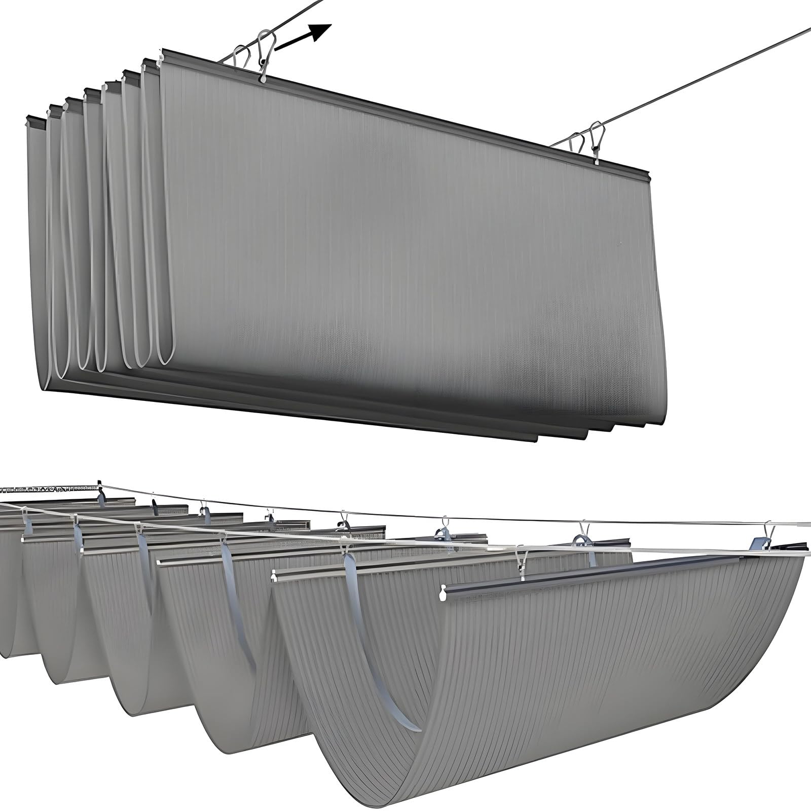 Voile d'ombrage rétractable pour terrasse et repas en extérieur
