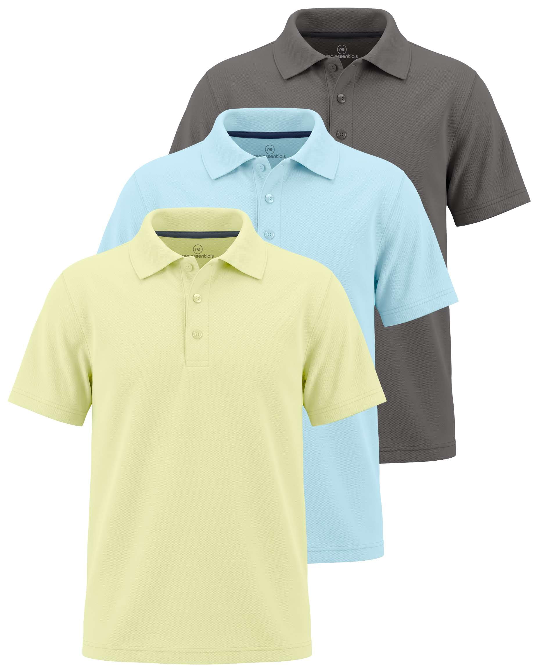 Real Essentials 3-Pack Polo