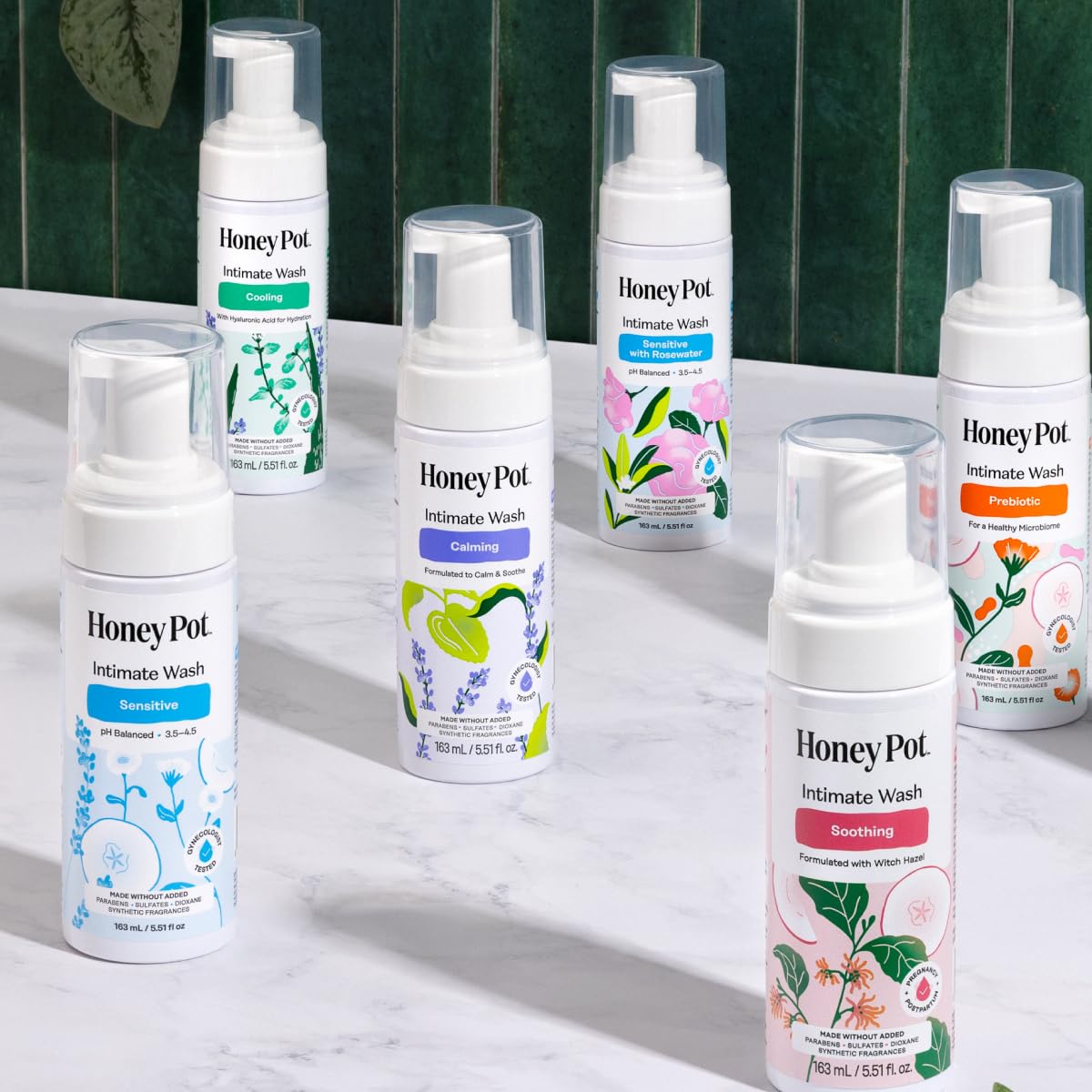 Honey Pot - Feminine Wash - Herbal Infused – Non Cooling - Sensitive Skin Types - PH Balanced Plant Based Hygiene Products - Calming - 5.51 Fluid Oz